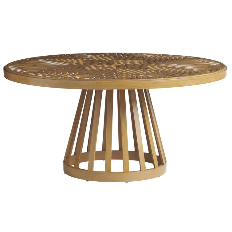 Los Altos Valley View 60" Brown Round Transitional Dining Table