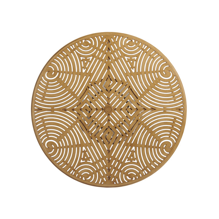 Los Altos Valley View 60" Brown Round Transitional Dining Table