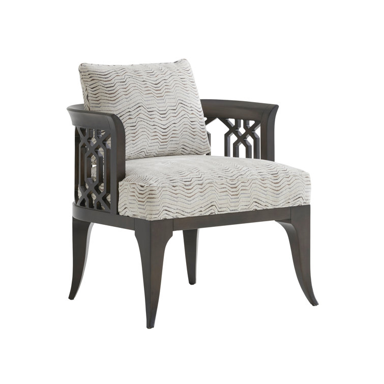 Charcoal Barrel Chair with Black Frame and Gray Cushion
