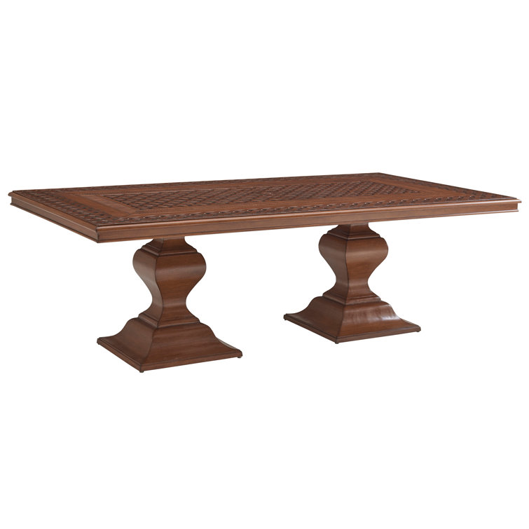 Brown Aluminum Rectangular Formal Dining Table