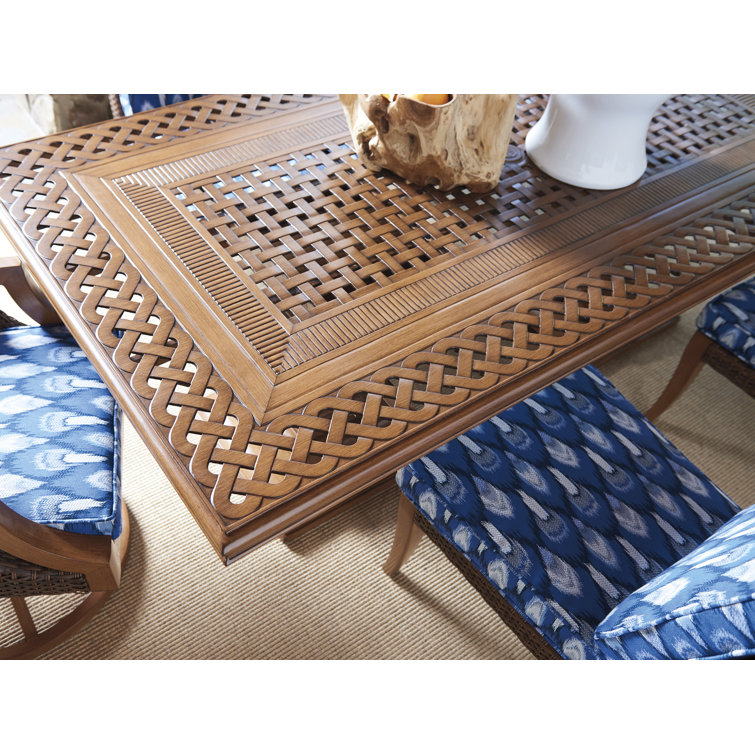 Brown Aluminum Rectangular Formal Dining Table
