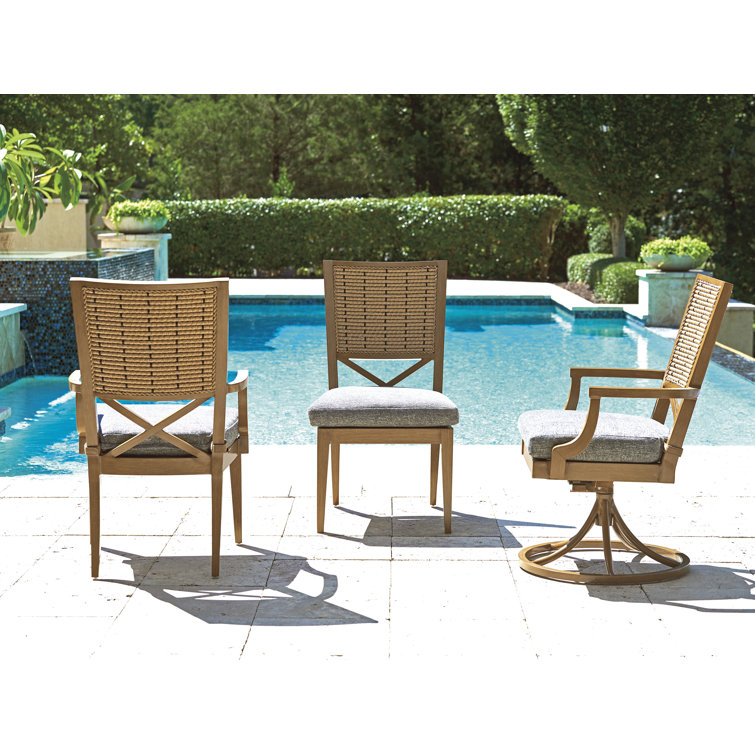 Casual Transitional Aluminum Side Dining Chair with Cushioned Seat