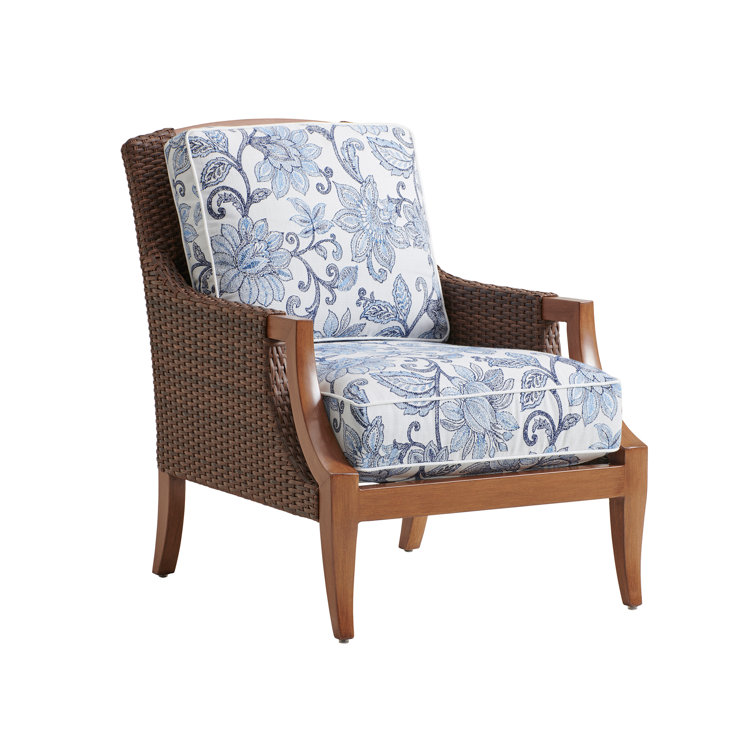Harbor Isle Walnut Coastal Lounge Chair