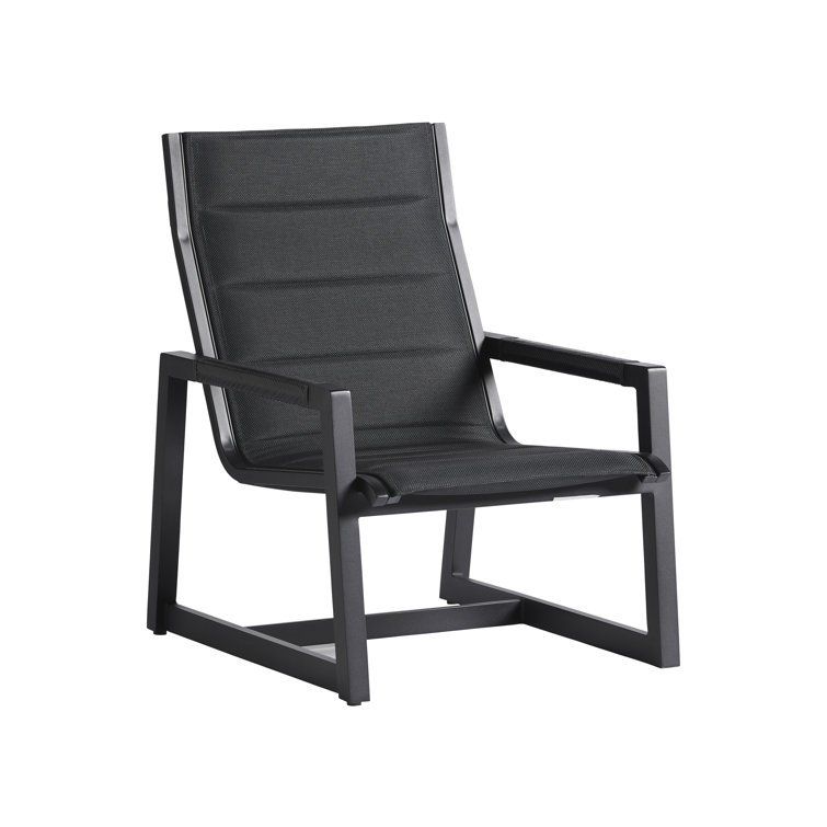 Black Aluminum Transitional Arm Dining Chair