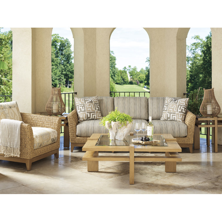 Los Altos Valley View 47'' Square Beveled Glass Cocktail Table