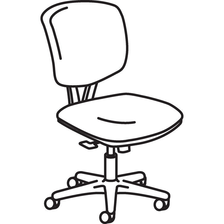 Black Polyester Swivel Task Chair with Adjustable Arms