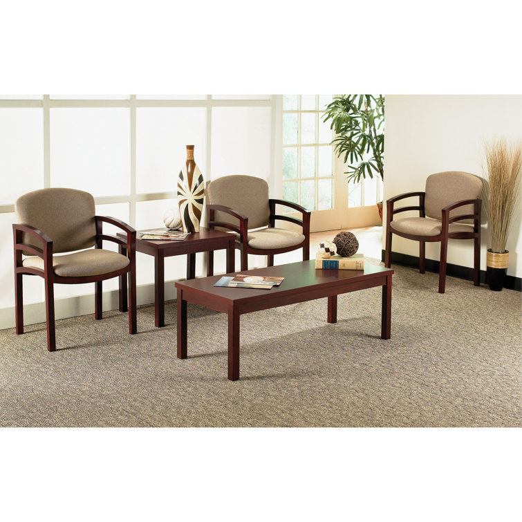 Mahogany Thermal-Fused Laminate Square End Table