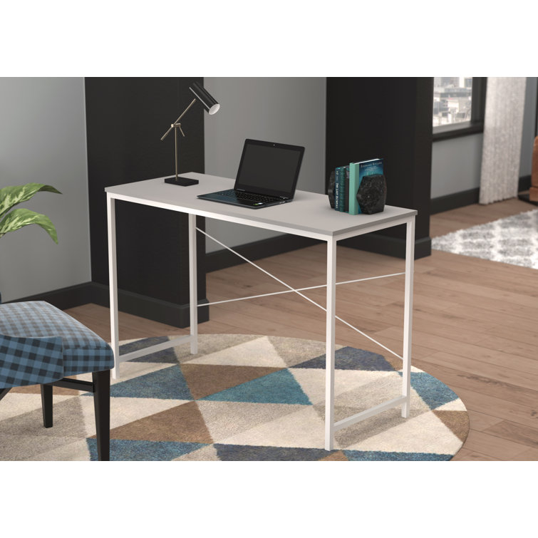 Modern Smoky Taupe Wood Writing Desk 43''