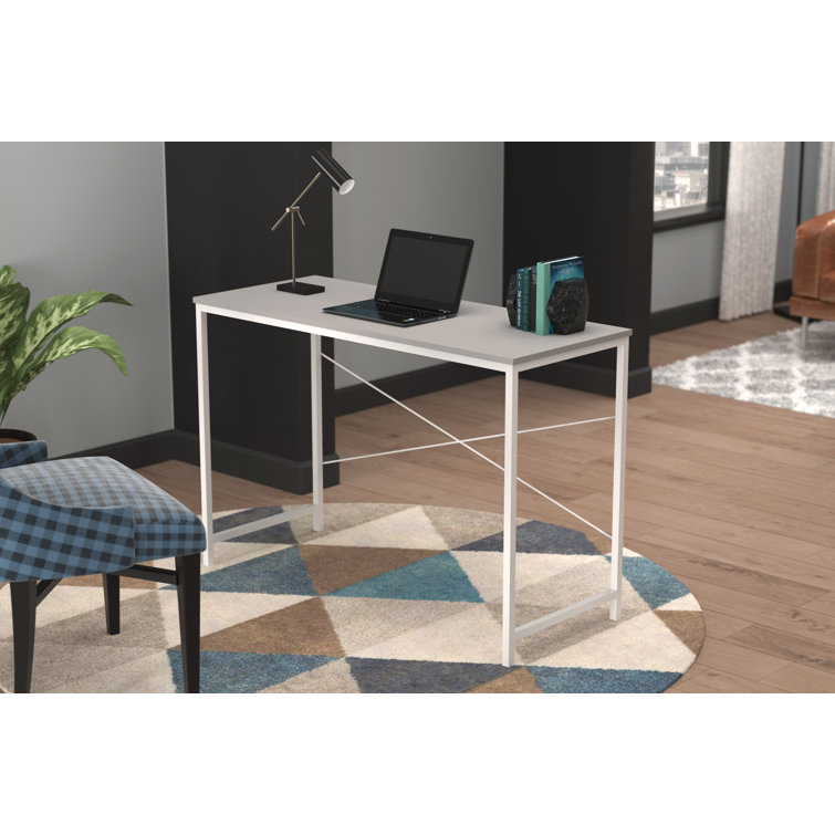 Modern Smoky Taupe Wood Writing Desk 43''