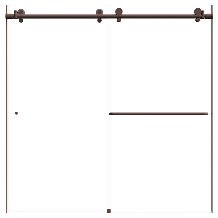 Eclipse 57" W x 60.5" H Bypass Frameless Tub Door