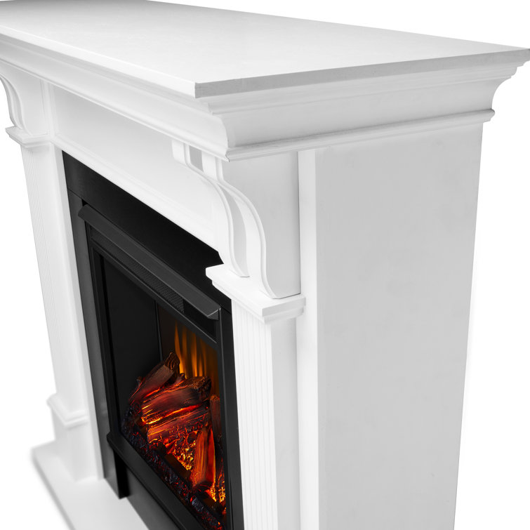Ashley 48" White Electric Fireplace with Mantel