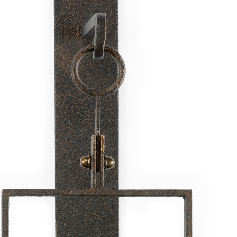 Bronze Wall Sconce with Rectangular Glass Panel
