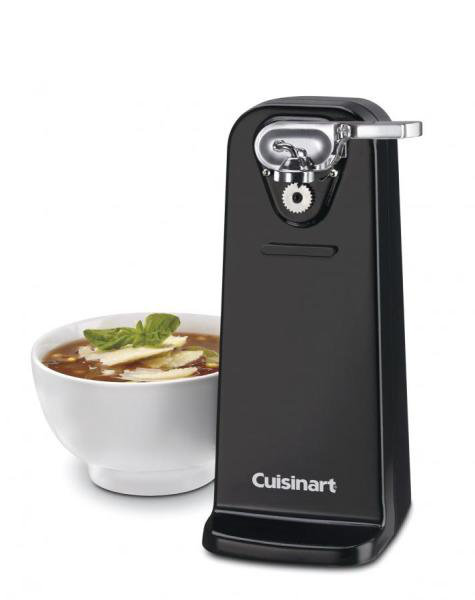 Black Stainless Steel Electric Can Opener with Power Cut Blade