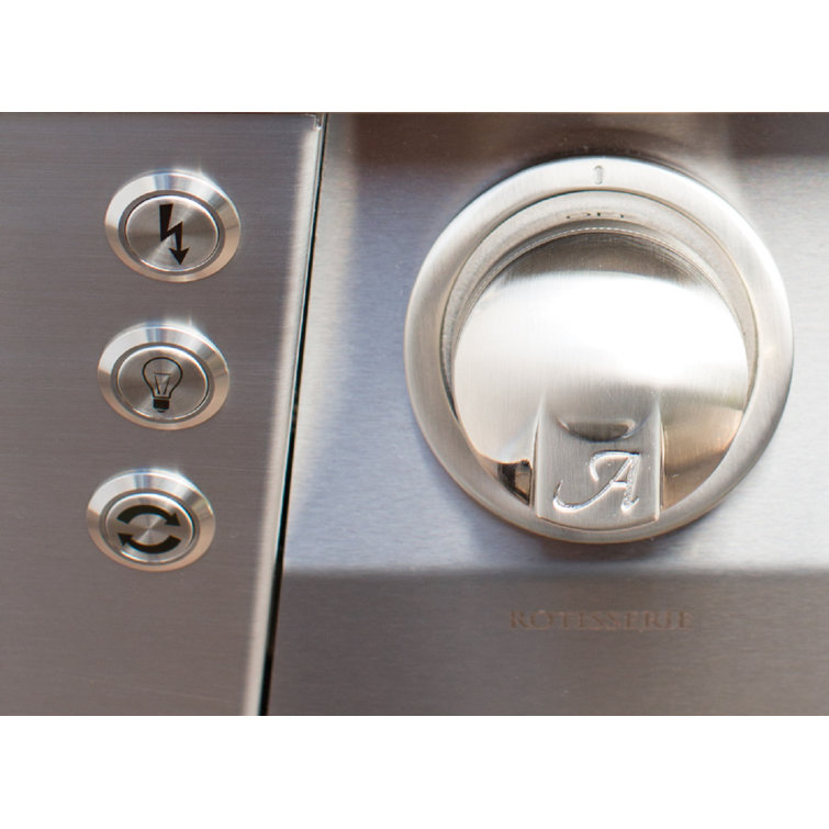 42" Stainless Steel Natural Gas Grill with Rotisserie and Smoker