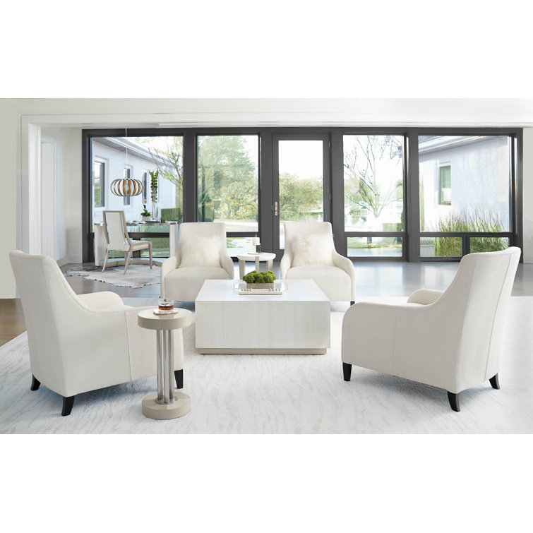 Cream Upholstered Transitional Wood Side Chair