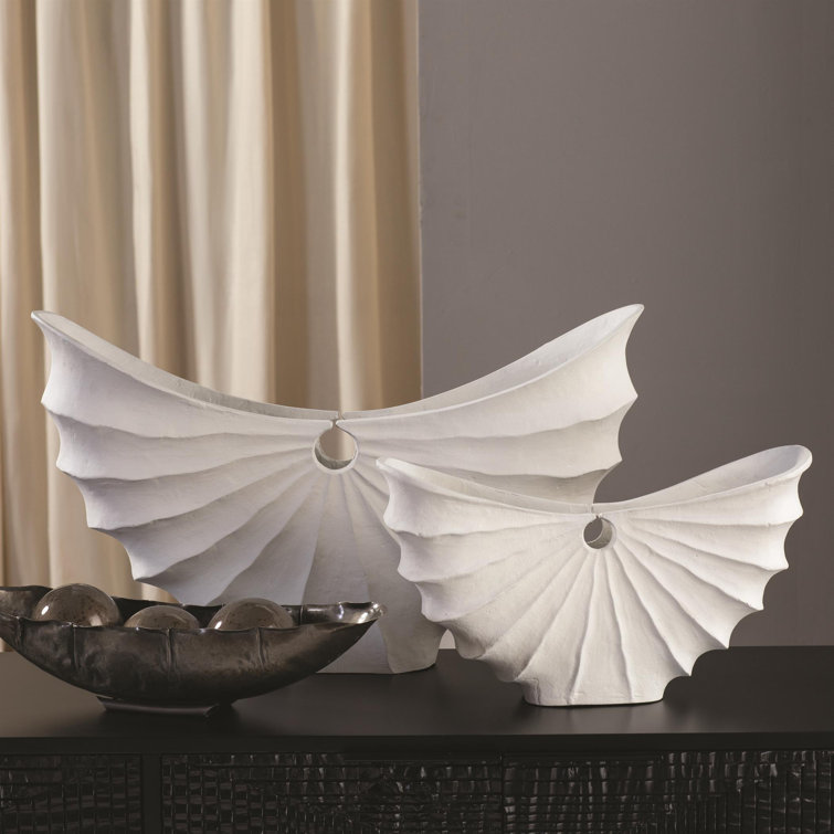 Matte White Cast Aluminum Atlantis Centerpiece