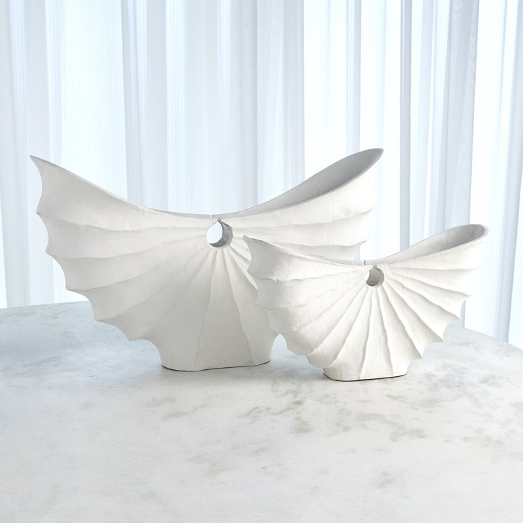 Matte White Cast Aluminum Atlantis Centerpiece