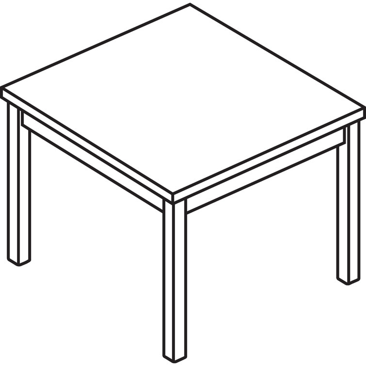 Mahogany Thermal-Fused Laminate Square End Table