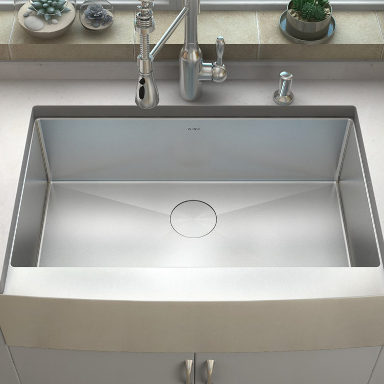 36'' Brushed Stainless Steel Farmhouse Kitchen Sink