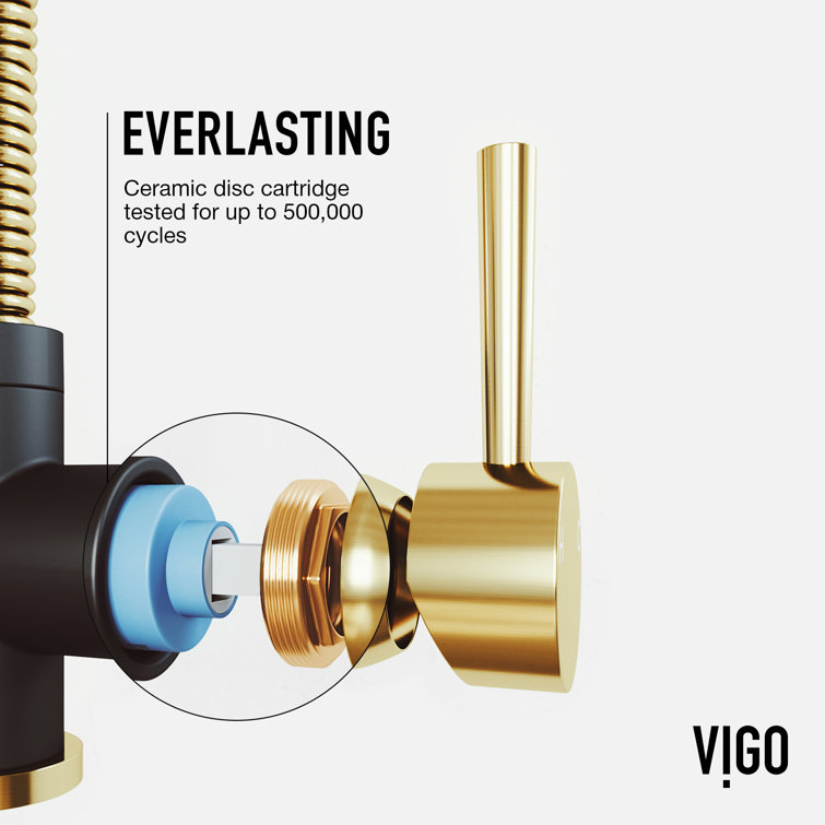 Elegant Matte Gold Pull-Down Kitchen Faucet with Soap Dispenser