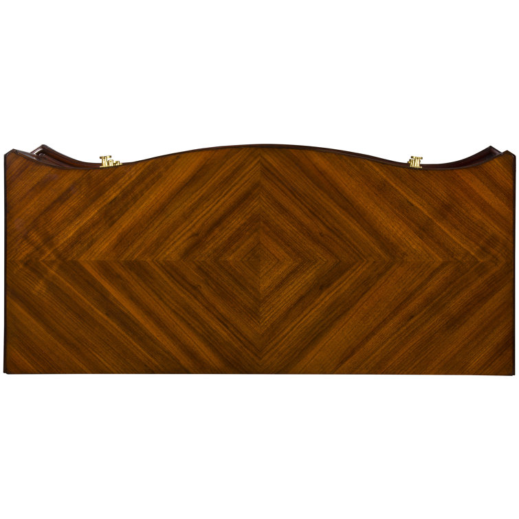 Venezia Brown Birch Wood Accent Chest with Antique Brass Hardware