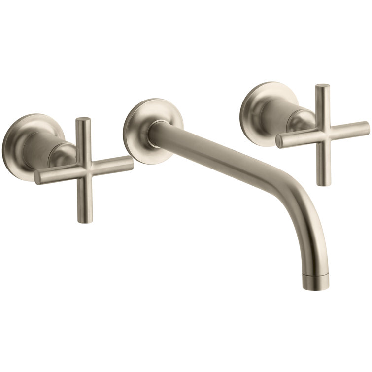 Vibrant Brushed Bronze Wall Mounted Bathroom Faucet