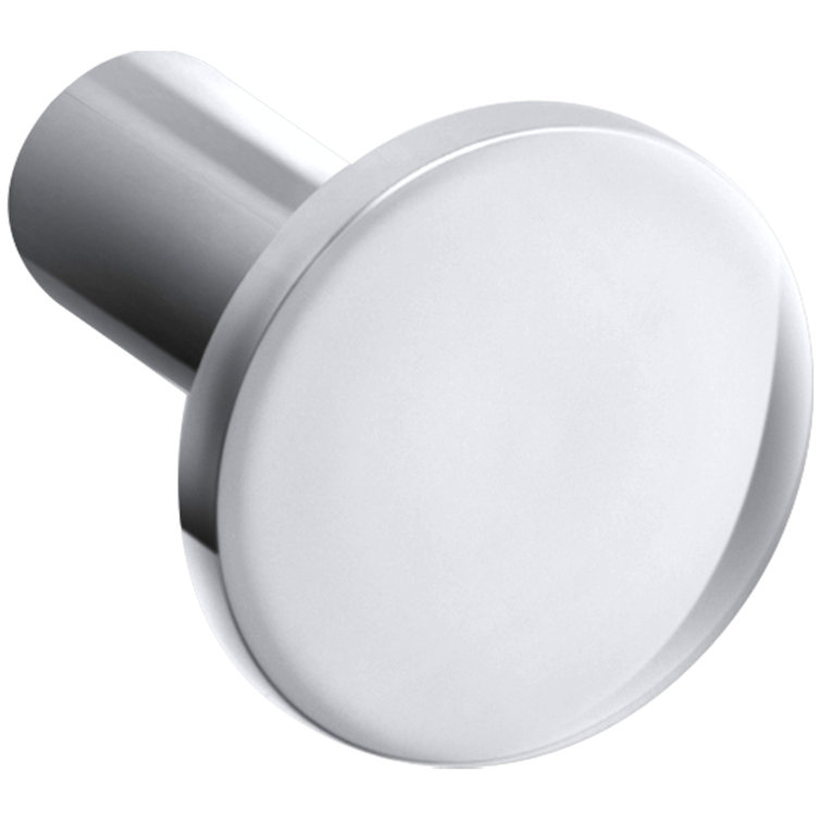 Polished Chrome Round Cabinet Knob with Mounting Hardware