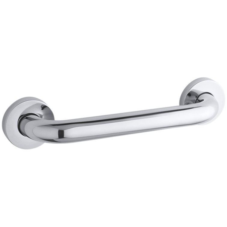 Polished Stainless Steel 12" Contemporary Bathroom Grab Bar