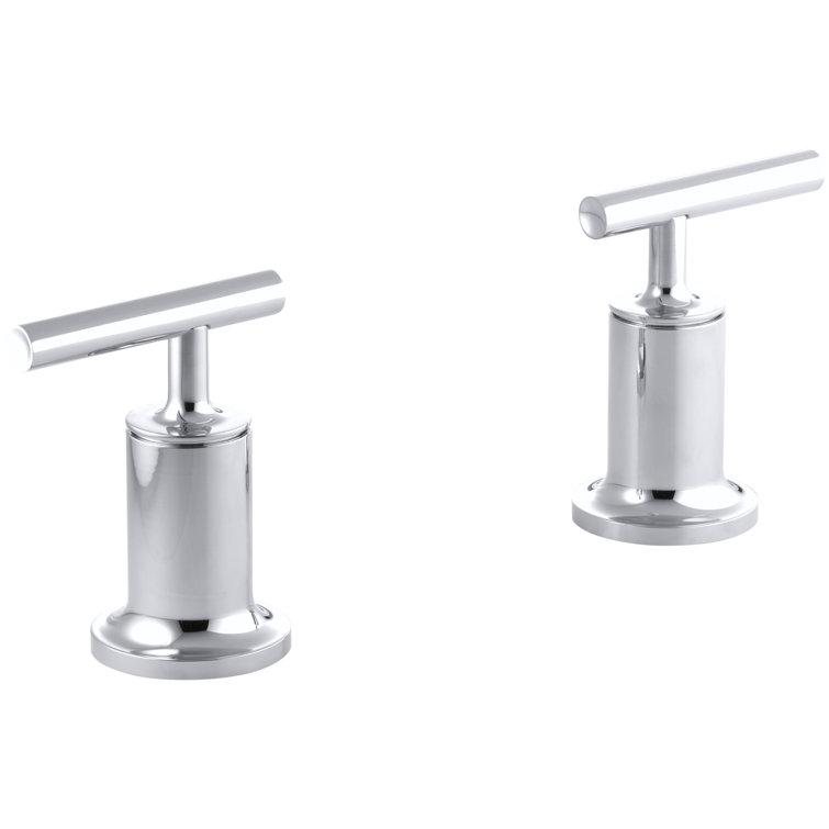 Purist Polished Chrome Double Lever Wall-Mounted Bath Trim