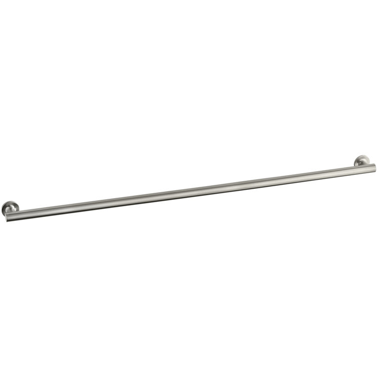 Vibrant Brushed Nickel 12" Metal Grab Bar