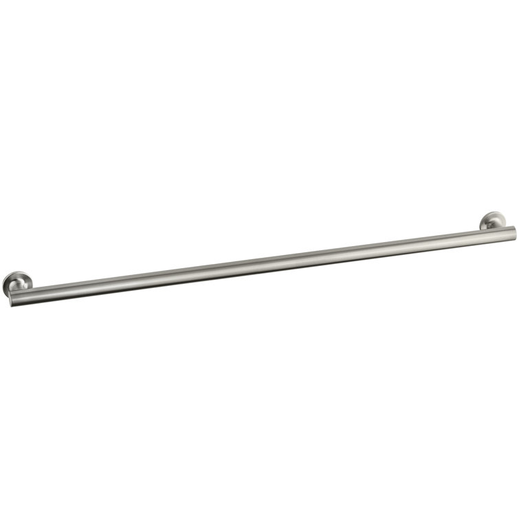 Vibrant Brushed Nickel 12" Metal Grab Bar