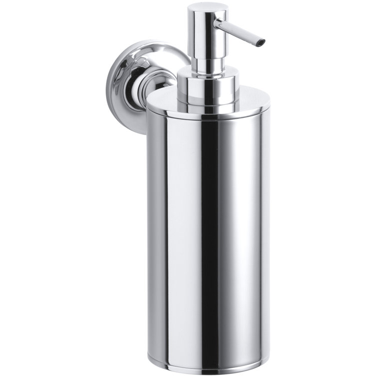 Polished Chrome Wall-Mounted Soap and Lotion Dispenser
