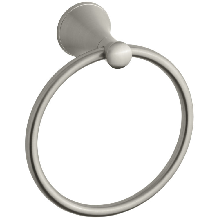 Vibrant Brushed Nickel Wall Mounted Towel Ring