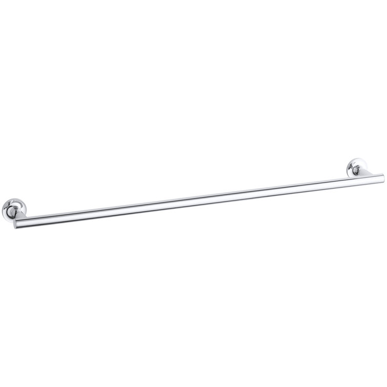 Purist Sleek 30" Polished Chrome Brass Wall-Mounted Towel Bar