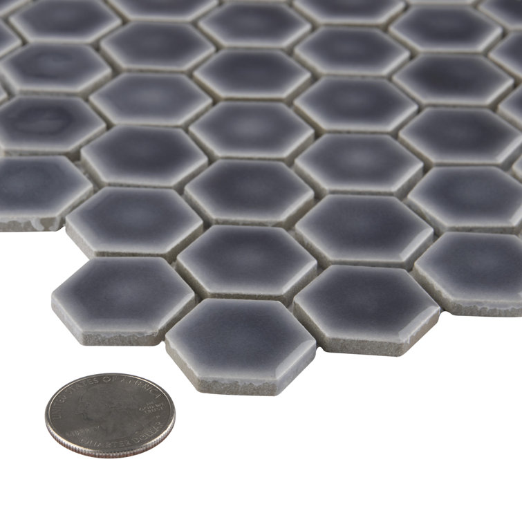 Imperial Gray Hexagon Porcelain Mosaic Tile for Floor and Wall