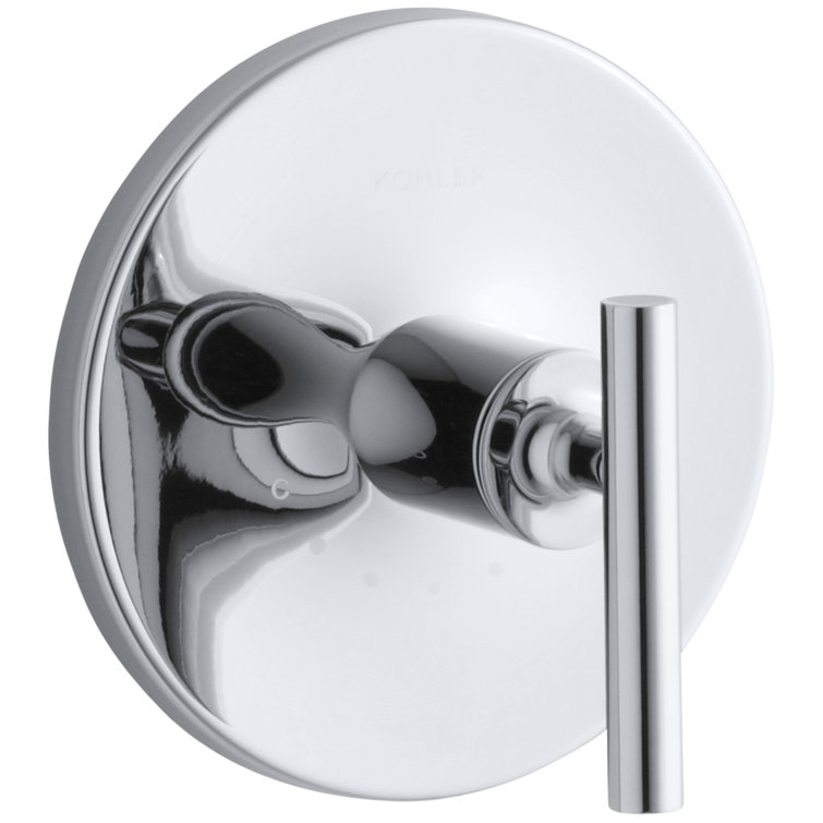 Polished Chrome Wall-Mounted Lever Handle Valve Trim