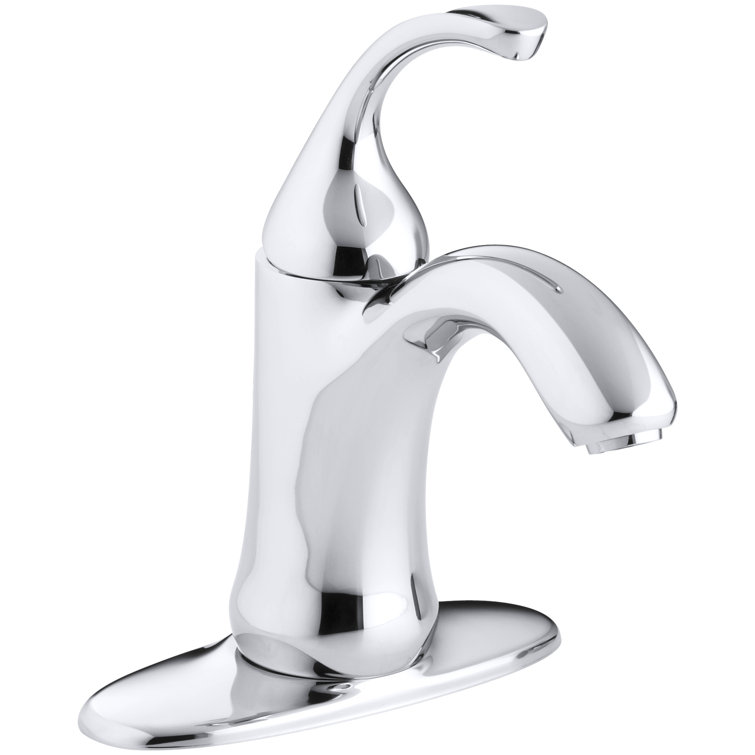 Forte Polished Chrome Single-Handle Bathroom Sink Faucet with Drain