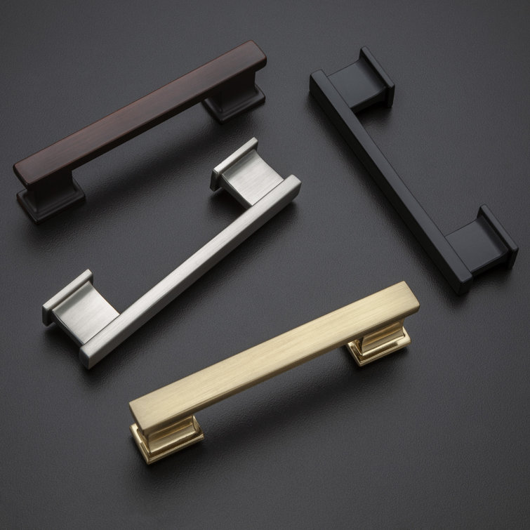High Desert Matte Black Rectangular Bar Pull with Mounting Hardware