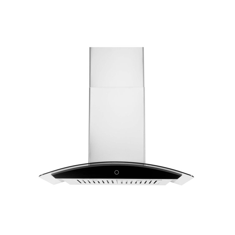36" Stainless Steel Convertible Wall Mount Range Hood with Charcoal Filter