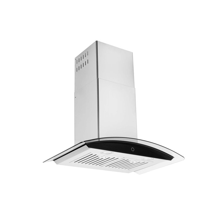 36" Stainless Steel Convertible Wall Mount Range Hood with Charcoal Filter