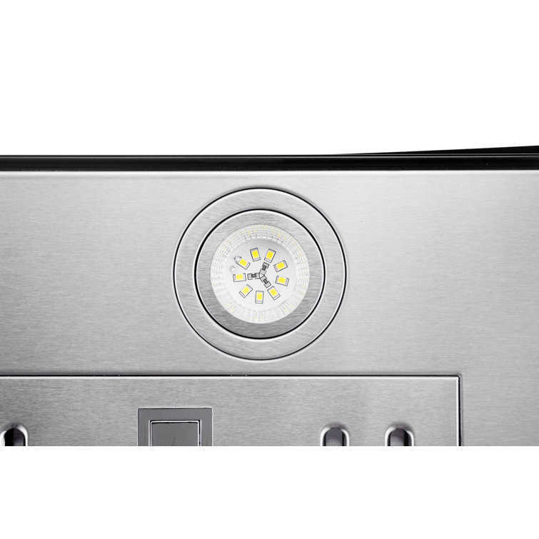 36" Stainless Steel Convertible Wall Mount Range Hood with Charcoal Filter