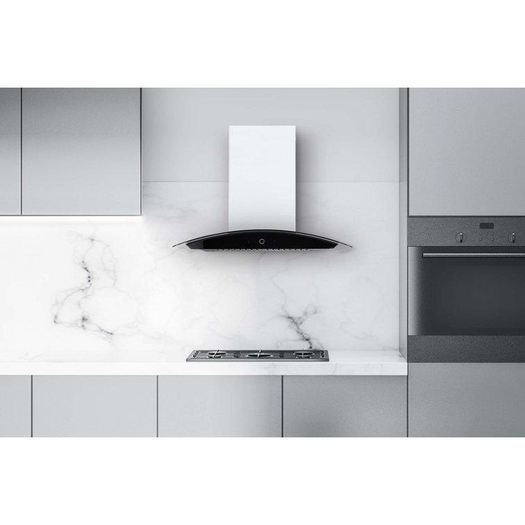36" Stainless Steel Convertible Wall Mount Range Hood with Charcoal Filter