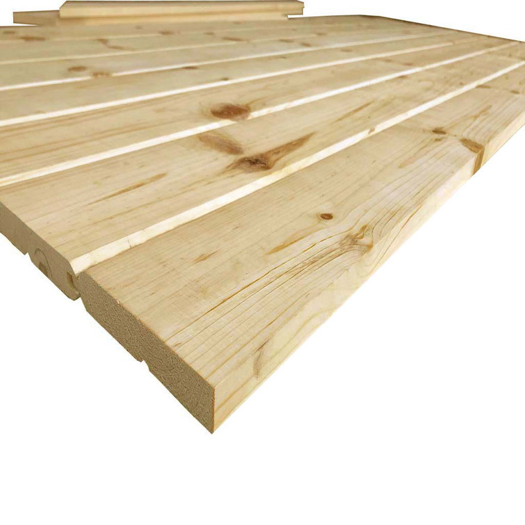 84" Unfinished Knotty Pine Interior Barn Door with K-Bar Design