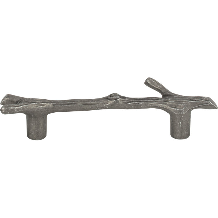 Rustic Iron Twig Designer Bar Pull with Mounting Hardware