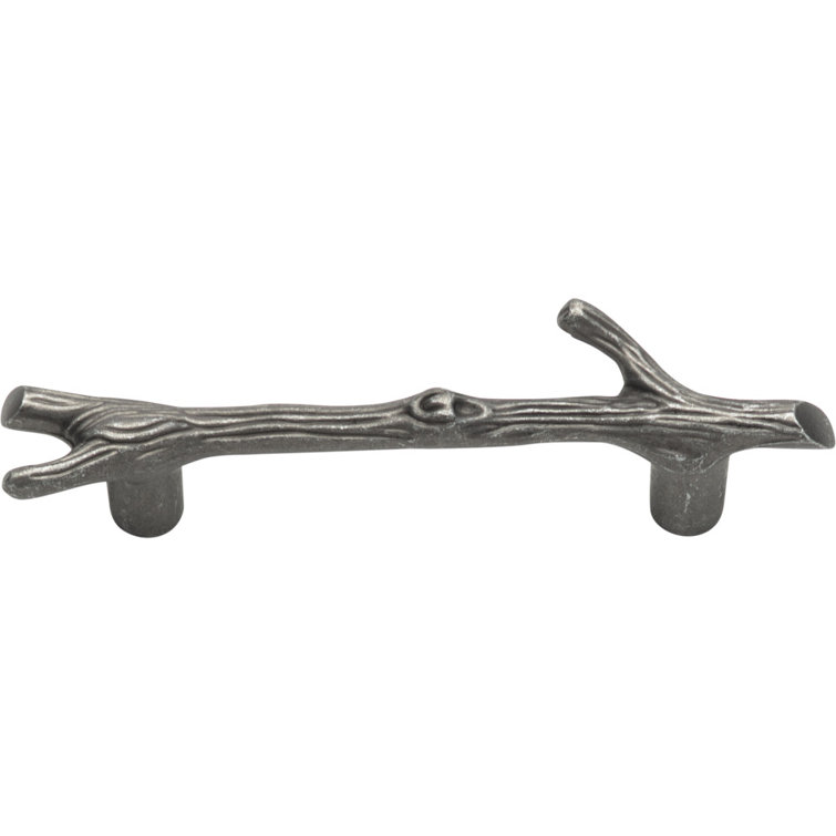 Rustic Iron Twig Designer Bar Pull with Mounting Hardware