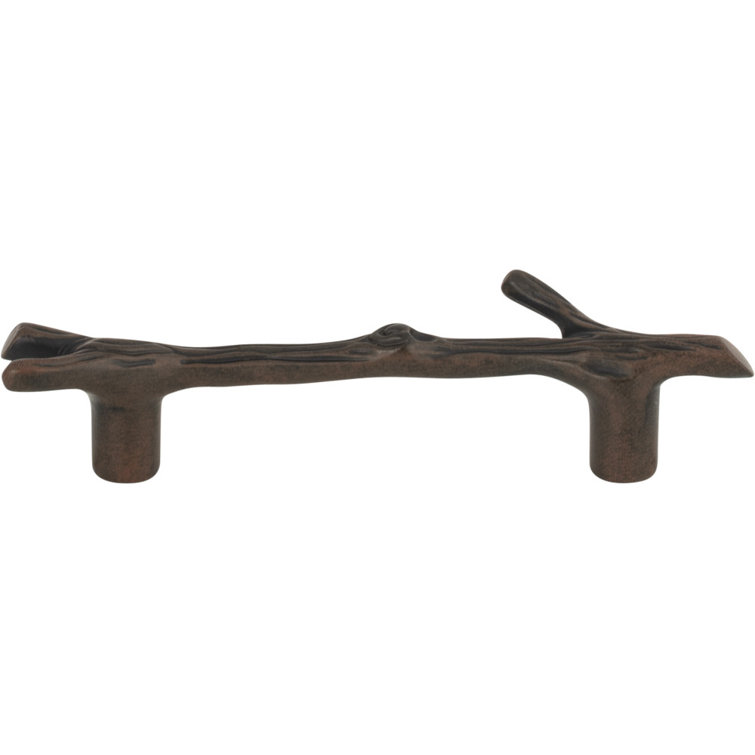 Rustic Rust Designer Twig Bar Pull with Mounting Hardware