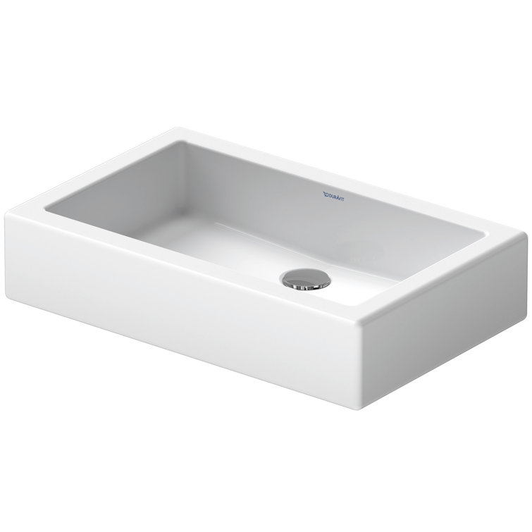 Vero White Ceramic Rectangular Vessel Bathroom Sink