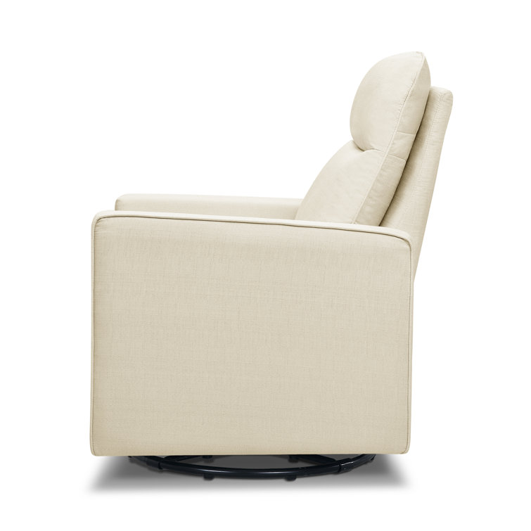 Gabby Pillowback Natural Oat Swivel Glider with High Support