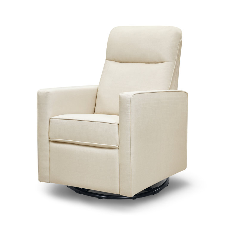 Gabby Pillowback Natural Oat Swivel Glider with High Support