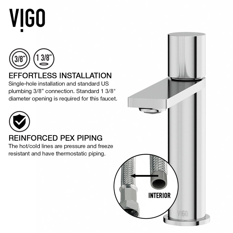 Vigo Halsey Chrome Elegance 7-Inch Modern Bathroom Faucet